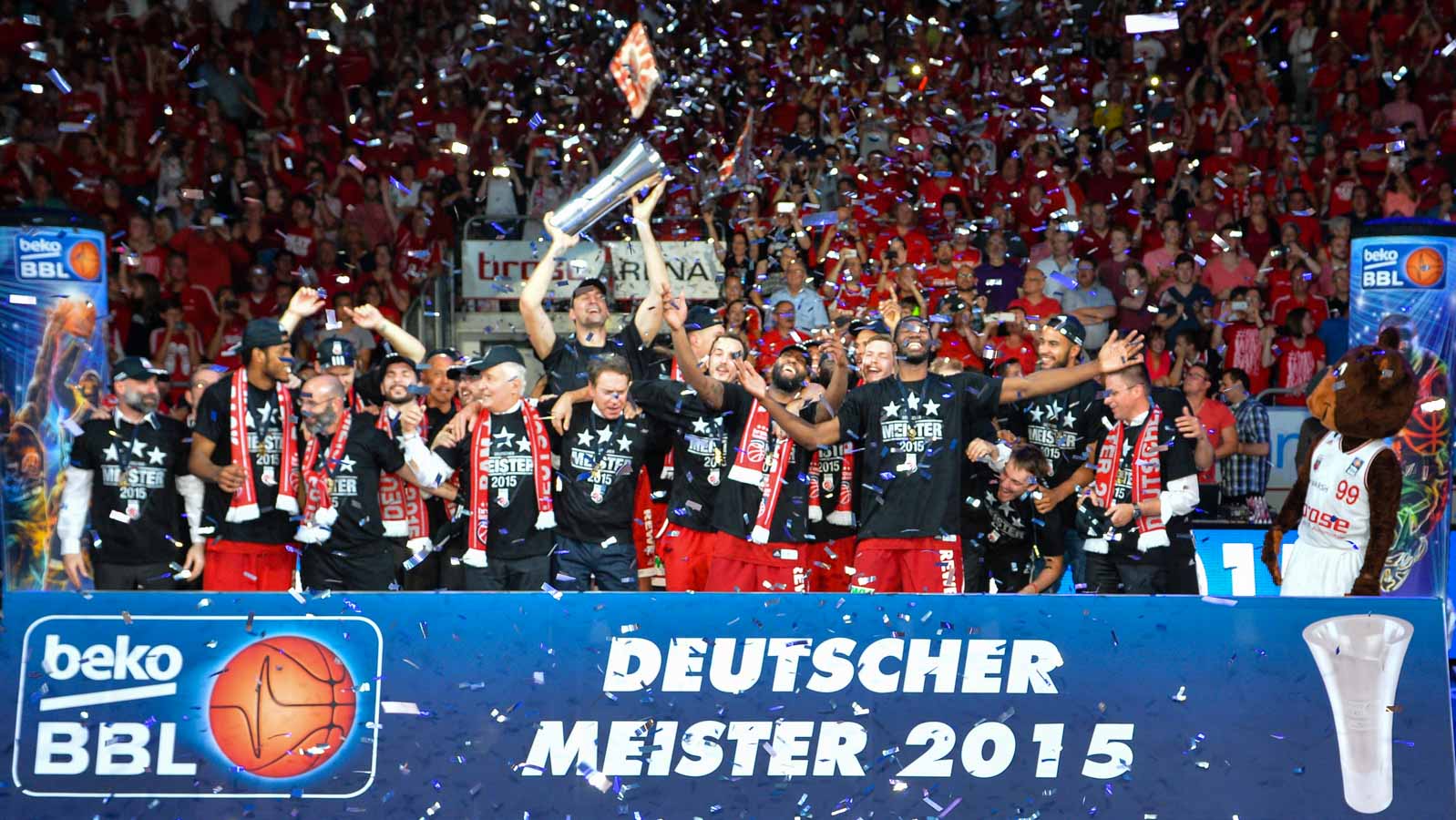 21.06.2015, Basketball, 1. Bundesliga, BBL, Saison 2014/15, Playoffs, Finale, Spiel 5, Brose Baskets Bamberg - FC Bayern Muenchen Basketball