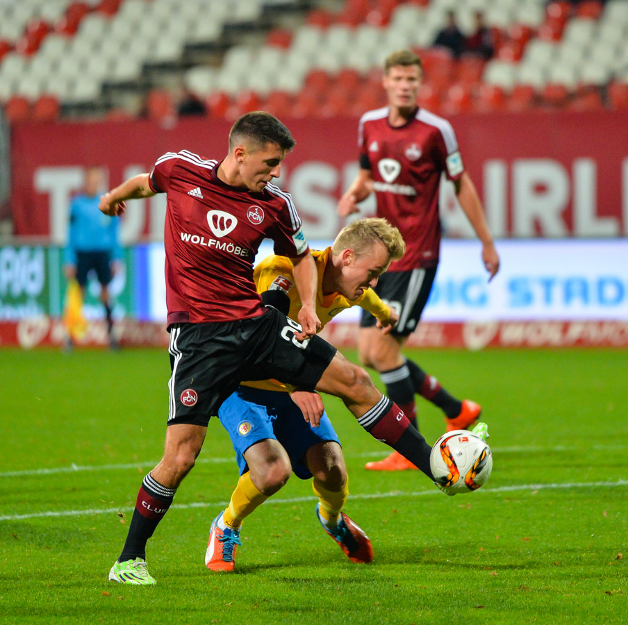 23.11.2015, Fussball, 2. Bundesliga, Saison 2015/16, 1. FC Nuernberg - Eintracht Braunschweig