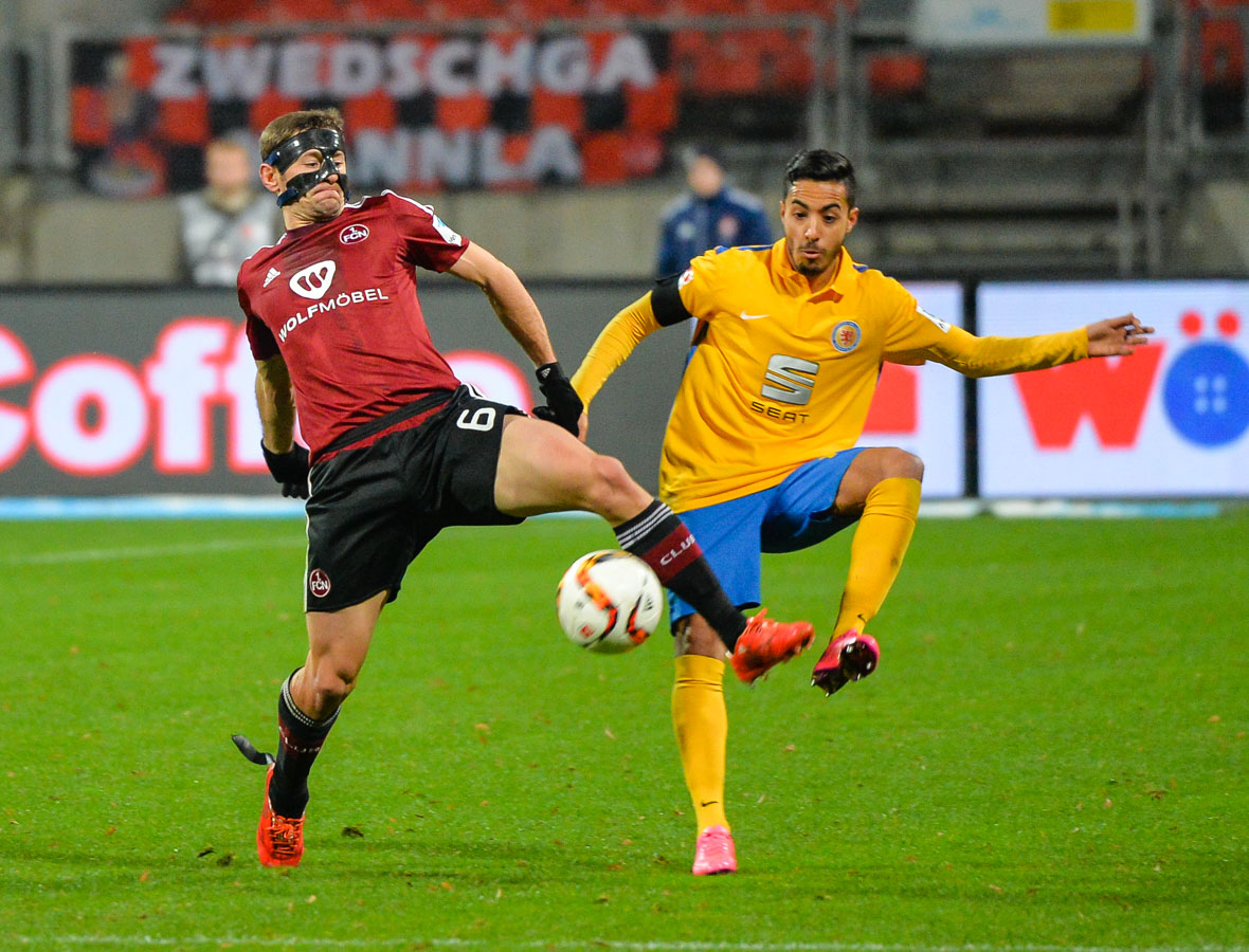 23.11.2015, Fussball, 2. Bundesliga, Saison 2015/16, 1. FC Nuernberg - Eintracht Braunschweig